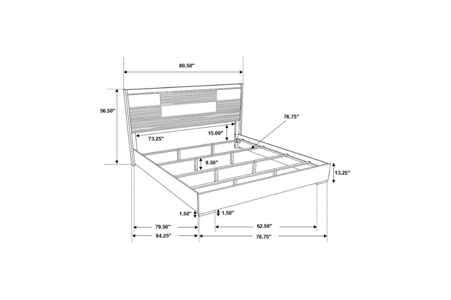 Blacktoft 4-piece Eastern King Bedroom Set Black 207101KE-S4