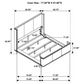 Juego de dormitorio de 5 piezas Alderwood Eastern King en gris francés 223121KE-S5 