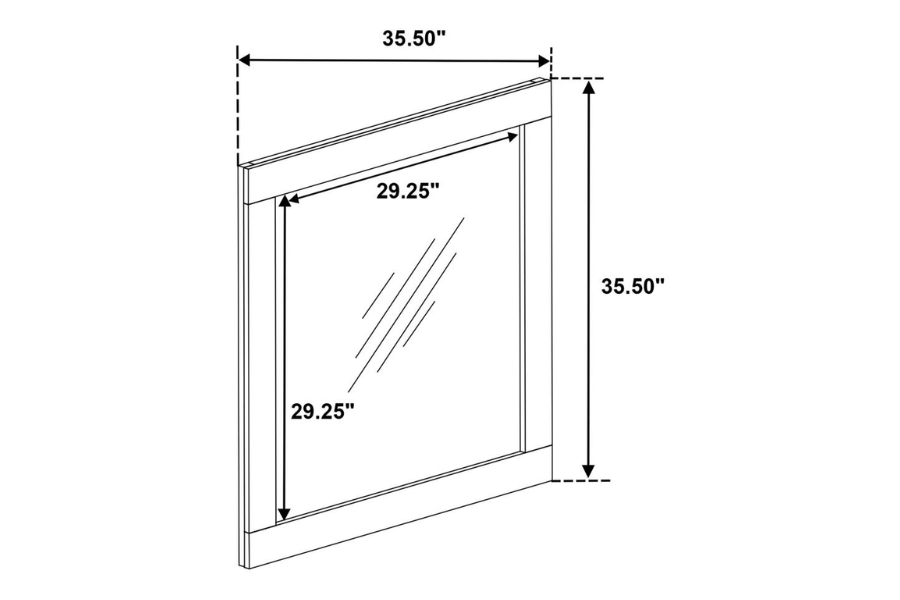 Juego de dormitorio Queen de 4 piezas Caraway blanco 224771Q-S4 