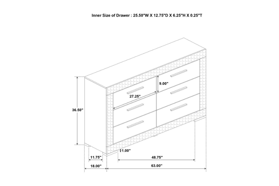 Juego de dormitorio Ives de 4 piezas tamaño queen, gris brillante 224971Q-S4 Próximamente 