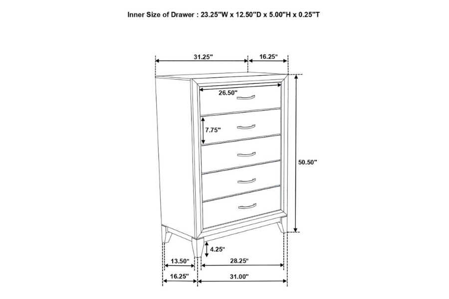 Watson 4-piece Eastern King Bedroom Set Grey Oak 212421KE-S4