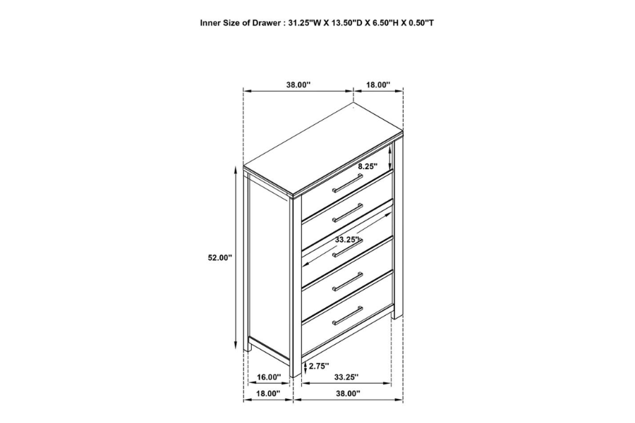 Kieran 5-piece Queen Bedroom Set Grey 224741Q-S5 Coming Soon