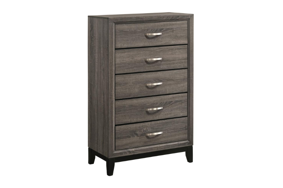 Watson 5-drawer Bedroom Chest Grey Oak 212425