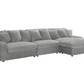 Blaine Upholstered Reversible Chaise Sectional Sofa Fog 509900-SET