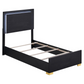 Marceline Wood Twin LED Panel Bed Black 222831T