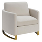 Sillón decorativo con brazos arqueados tapizado Corliss beige 508823 