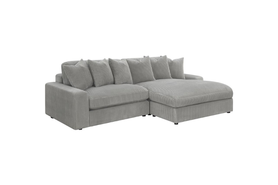 Blaine Upholstered Reversible Chaise Sectional Sofa Fog 509900