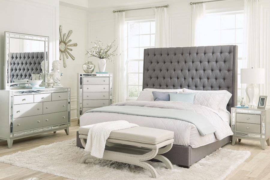 Camille 4-piece California King Bedroom Set Metallic Mercury 300621KW-S4 Coming soon