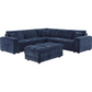 Atlantic 6-piece Upholstered Modular Sectional Sofa Blue 551821-SET