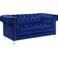 Bleker Upholstered Tuxedo Arm Tufted Loveseat Blue 509482