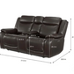 Harvey Leather Power Reclining Loveseat with Power Headrests