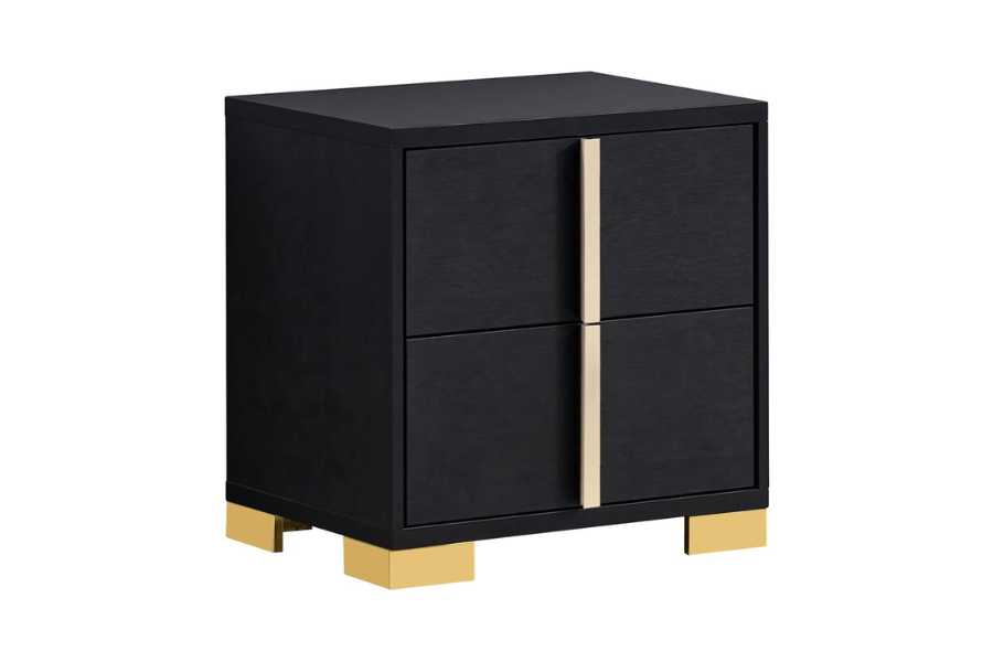 Marceline 2-drawer Nightstand Black 222832