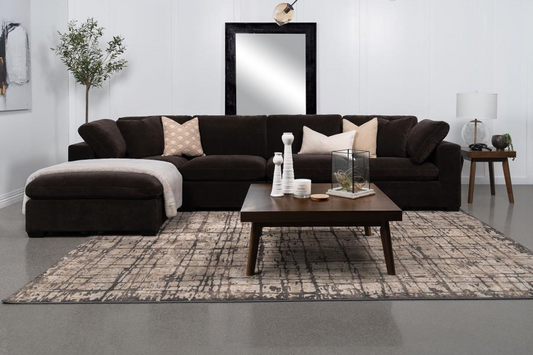 Lakeview 6-piece Upholstered Modular Sectional Chocolate 551464-SET