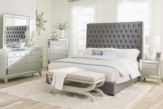 Camille 5-piece Eastern King Bedroom Set Metallic Mercury 300621KE-S5