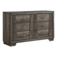 Janine 6-drawer Dresser Grey 223553