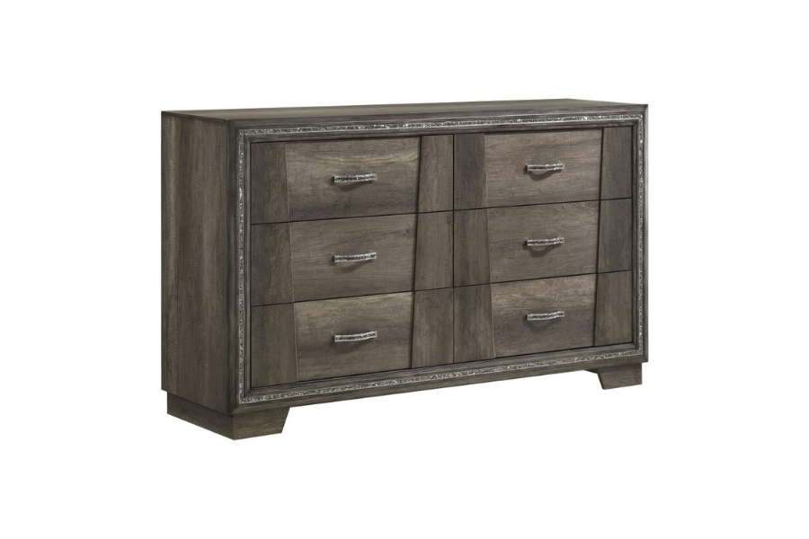 Janine 6-drawer Dresser Grey 223553