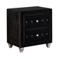 Deanna Upholstered 2-drawer Nightstand Black 206102