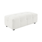 Everly Boucle Upholstered Rectangular Ottoman Off White 504854