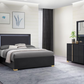 Marceline Wood Full LED Panel Bed Black 222831F Comming Soon