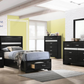 Juego de dormitorio de 4 piezas Miranda Twin en color negro 206361T-S4 