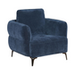 Lively Chenille Upholstered Modern Track Arm Chair Blue 509043 Comming Soon