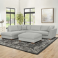 Henredon Larkin House Deep Seating Fabric Sectional with Storage Ottoman