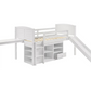 Millie Twin Workstation Loft Bed White 400330T