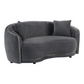 Brookside Velvet Upholstered Curved Loveseat Dark Grey 504845 Comming Soon