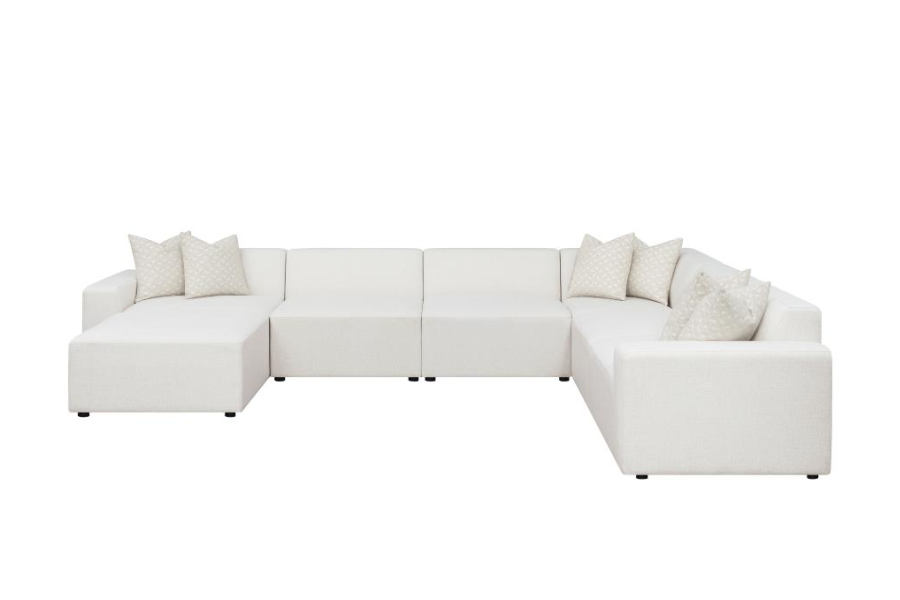 Freddie 7-piece Upholstered Modular Sectional Sofa Pearl 551641-SET