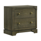 Gran Park 2-drawer Nightstand Bedside Table Dark Cocoa 224932