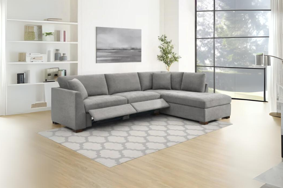 Thomasville Miles Fabric Sectional with Power Footrest