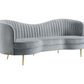 Sophia Upholstered Channel Tufted Sofa Grey 506864