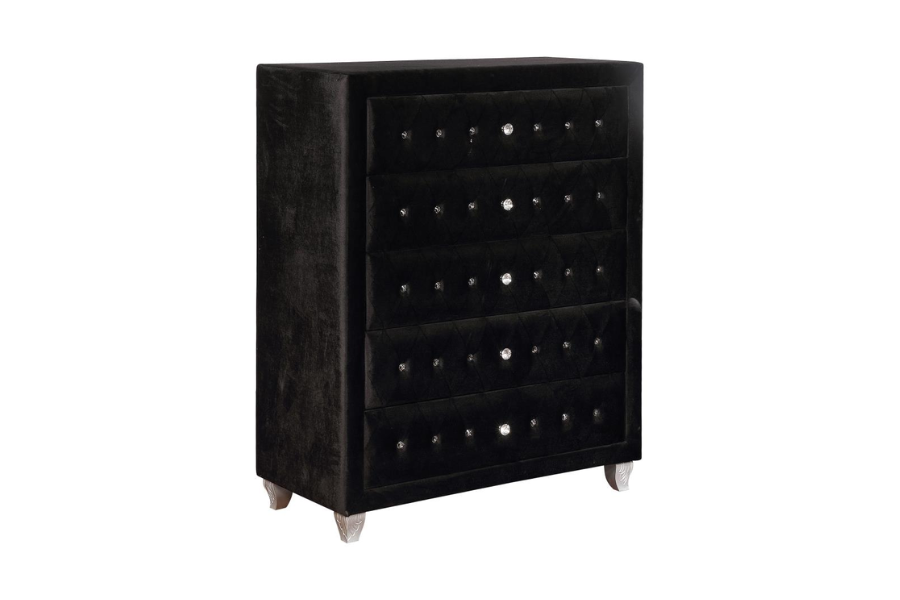 Deanna 5-drawer Bedroom Chest Black 206105