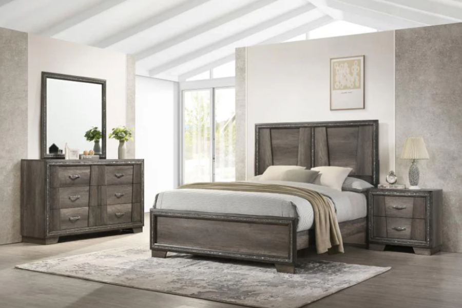 Janine Wood Queen Panel Bed Grey 223551Q Comming soon