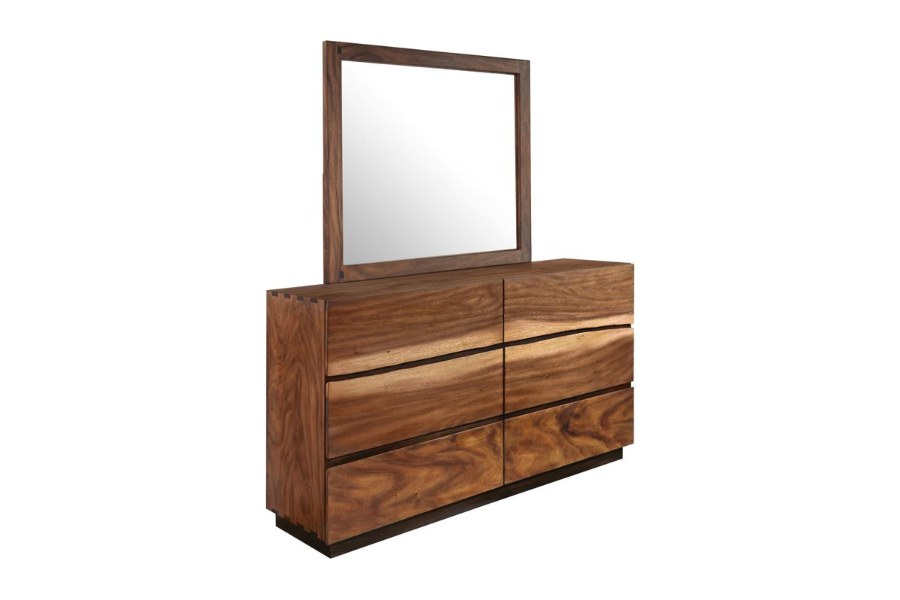 Winslow 6-drawer Dresser with Mirror Smokey Walnut 223253M