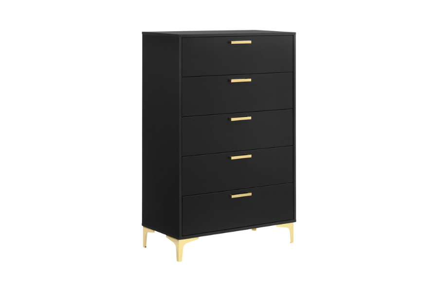 Kendall 5-drawer Bedroom Chest Black 224455