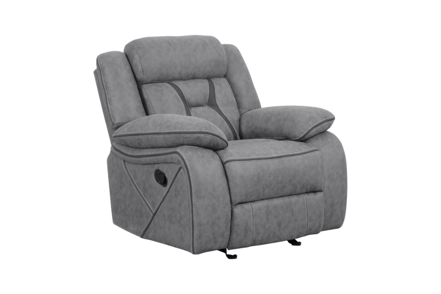 Higgins Upholstered Glider Recliner Chair Grey 602263