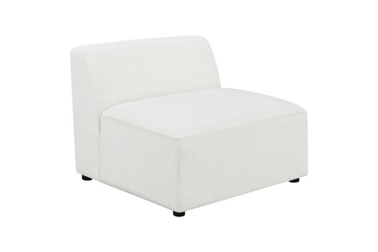 Freddie Upholstered Tight Back Armless Chair Pearl 551641
