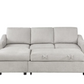 Coddle Aria Fabric Sleeper Sofa with Reversible Chaise and Storage, Beige Floor Model