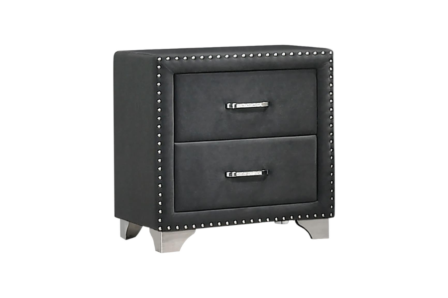 Melody Upholstered 2-drawer Nightstand Grey 223382 Comming Soon