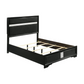 Miranda 54-inch Upholstered Full Panel Bed Black 206360F Comming Soon