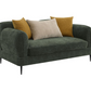 Jade Chenille Upholstered Modern Track Arm Loveseat Green 509132