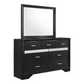 Miranda 7-drawer Dresser with Mirror Black 206363M