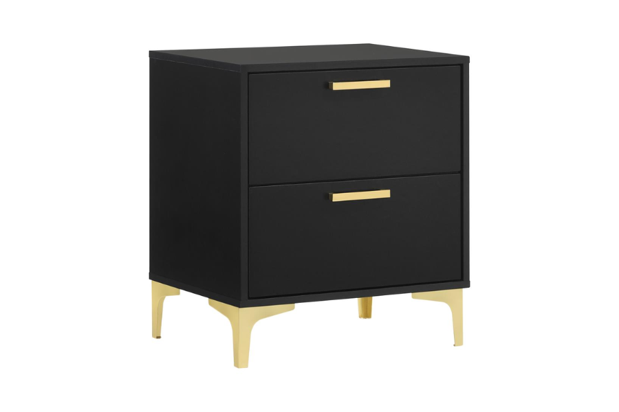 Kendall 2-drawer Nightstand Black 224452