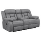 Higgins Upholstered Motion Reclining Loveseat Grey 602262