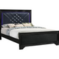 Penelope Wood California King LED Panel Bed Midnight Star 223571KE Coming Soon