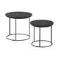 Loannis 2-piece Round Mango Wood Nesting Table Matte Black	935842