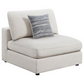 Serene Upholstered Armless Chair Beige 551321