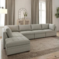 Thomasville Tisdale Modular Sectional 4 piece Boucle with Storage Ottoman