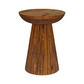 Aureo Round Solid Wood Accent Side Table Wild Honey 931155 Comming Soon